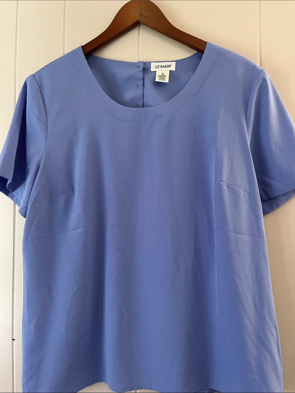 Liz Baker Short Sleeve Top in Periwinkle Blue